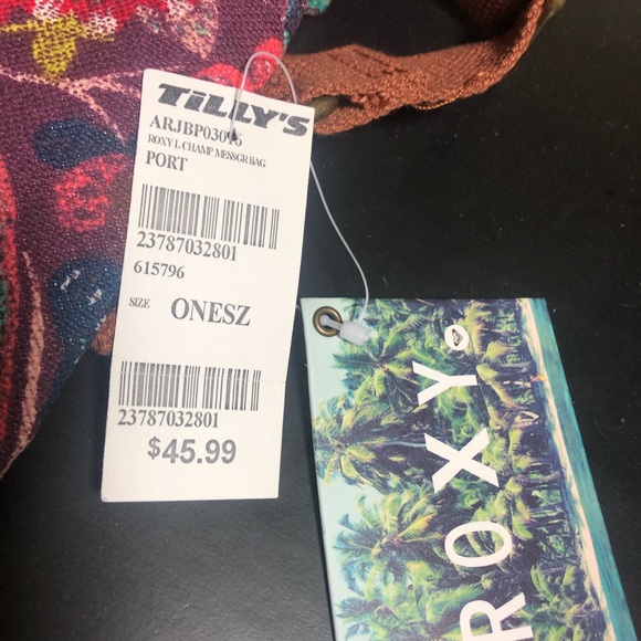 ROXY bag. Multicolor canvas fabric with fabric strap.Adjustable strap - Picture 9 of 11